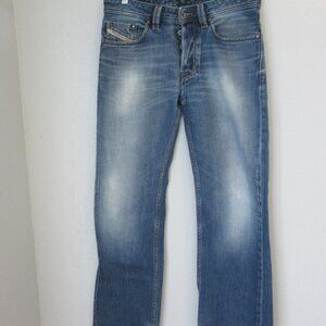 DIESEL Blue Denim Larkee 29 Faded Straight Cotton Jeans